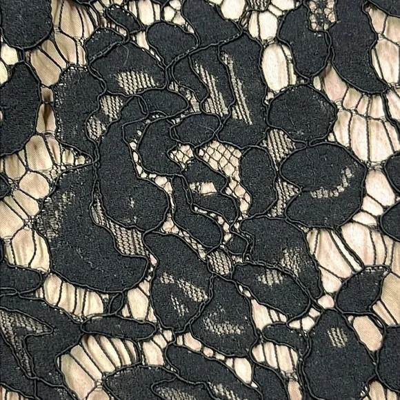 ELIZA J Cocktail/Wedding Floral Black Lace Off Shoulder Flutter SLV Sheath 10 - Picture 11 of 16